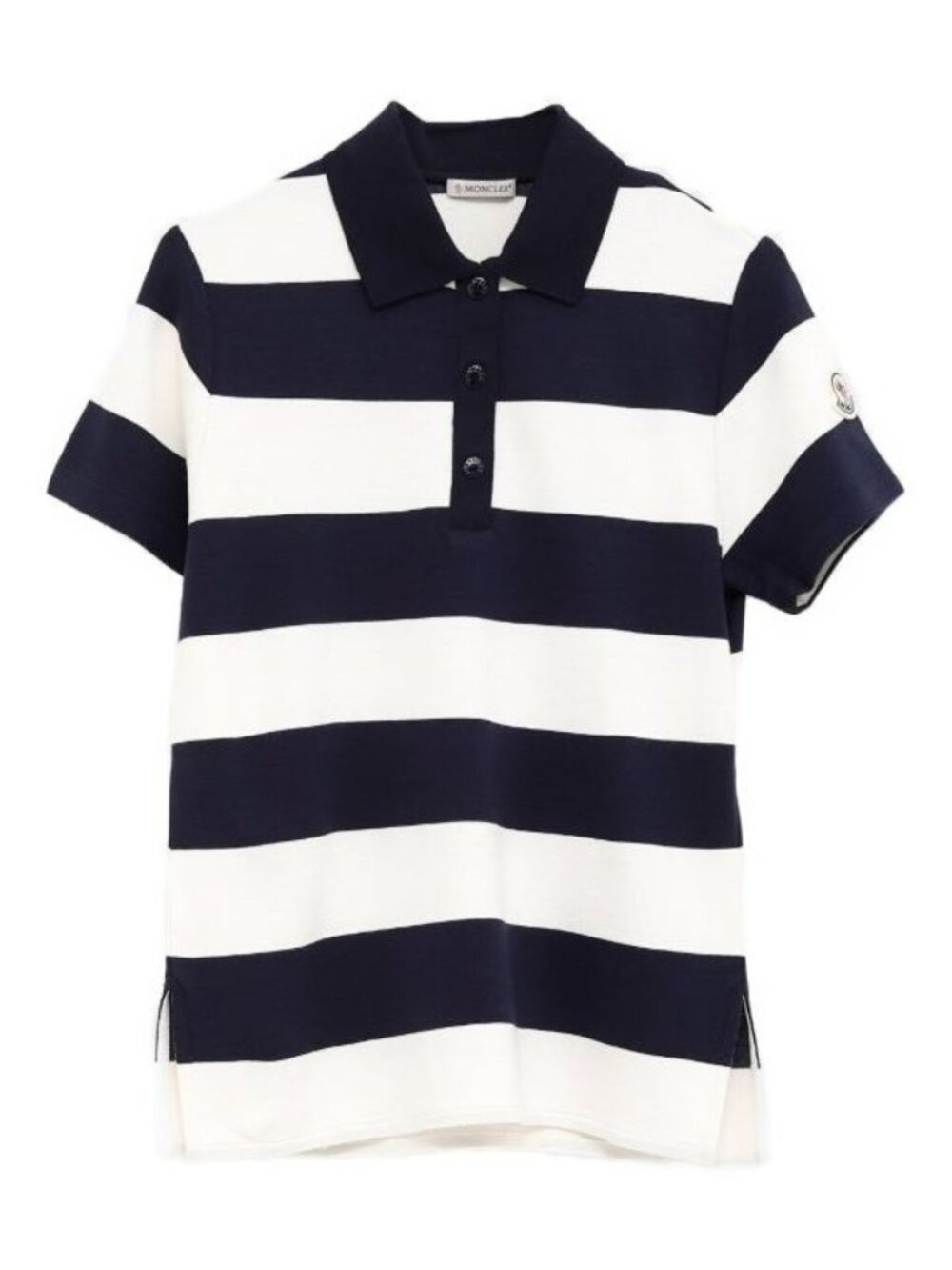 Moncler Women’s Bold Striped Short Sleeve Polo Shirt  S K20938A000
